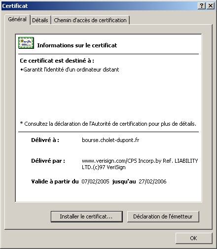 certificat